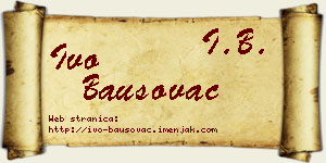 Ivo Bausovac vizit kartica